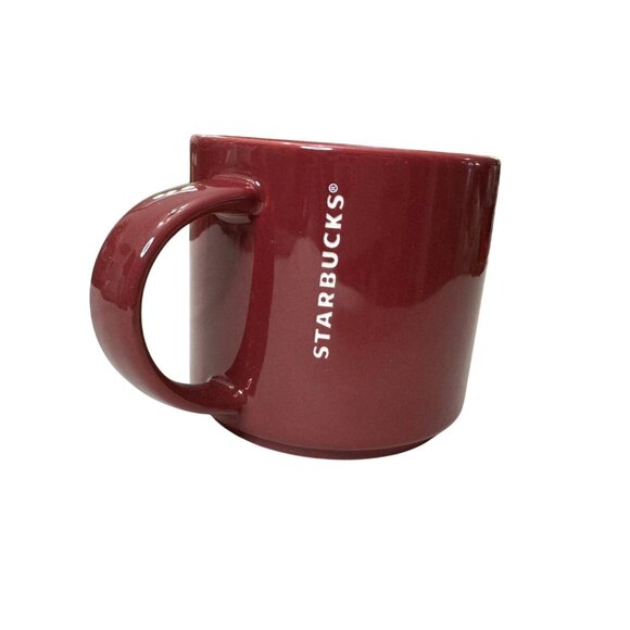 Starbucks Burgundy Ceramic Coffee Mug 14 oz Dishwasher Microwave Safe 2013 - Picture 1 of 4